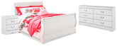 Best Deals Furniture - Ashley Furniture - Anarasia Full Sleigh Bed, Dresser and Nightstand - Full Sleigh Bed, Dresser and Nightstand - B129B17