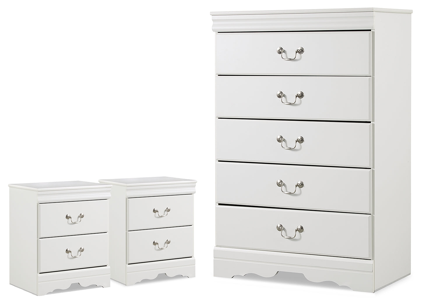 Best Deals Furniture - Ashley Furniture - Anarasia Chest and 2 Nightstands - Chest and 2 Nightstands - B129B26