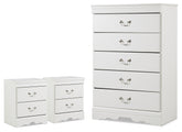 Best Deals Furniture - Ashley Furniture - Anarasia Chest and 2 Nightstands - Chest and 2 Nightstands - B129B26
