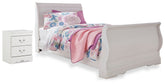 Best Deals Furniture - Ashley Furniture - Anarasia Twin Sleigh Bed with Nightstand - Twin Sleigh Bed with Nightstand - B129B11