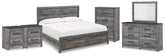 Best Deals Furniture - Ashley Furniture - Bronyan King Panel Bed, Dresser, Mirror, Chest and 2 Nightstands - King Panel Bed, Dresser, Mirror, Chest and 2 Nightstands - B1290B8
