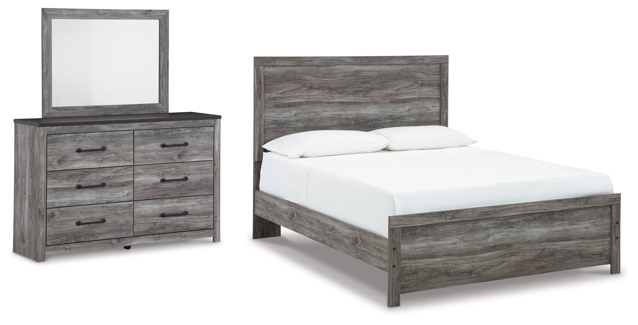 Best Deals Furniture - Ashley Furniture - Bronyan Queen Panel Bed, Dresser and Mirror - Queen Panel Bed, Dresser and Mirror - B1290B3