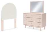 Best Deals Furniture - Ashley Furniture - Wistenpine Twin Upholstered Panel Headboard, Dresser and Mirror - Twin Upholstered Panel Headboard, Dresser and Mirror - B1323B10