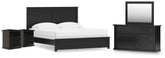 Best Deals Furniture - Ashley Furniture - Maribel King Panel Bed, Dresser, Mirror and 2 Nightstands - King Panel Bed, Dresser, Mirror and 2 Nightstands - B138B70