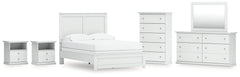 Bostwick Shoals Full Panel Bed, Dresser, Mirror, Chest, and 2 Nightstands