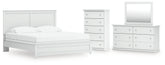 Best Deals Furniture - Ashley Furniture - Bostwick Shoals King Panel Bed, Dresser, Mirror and Chest - King Panel Bed, Dresser, Mirror and Chest - B139B54