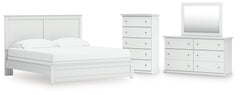 Best Deals Furniture - Ashley Furniture - Bostwick Shoals King Panel Bed, Dresser, Mirror and Chest - King Panel Bed, Dresser, Mirror and Chest - B139B54
