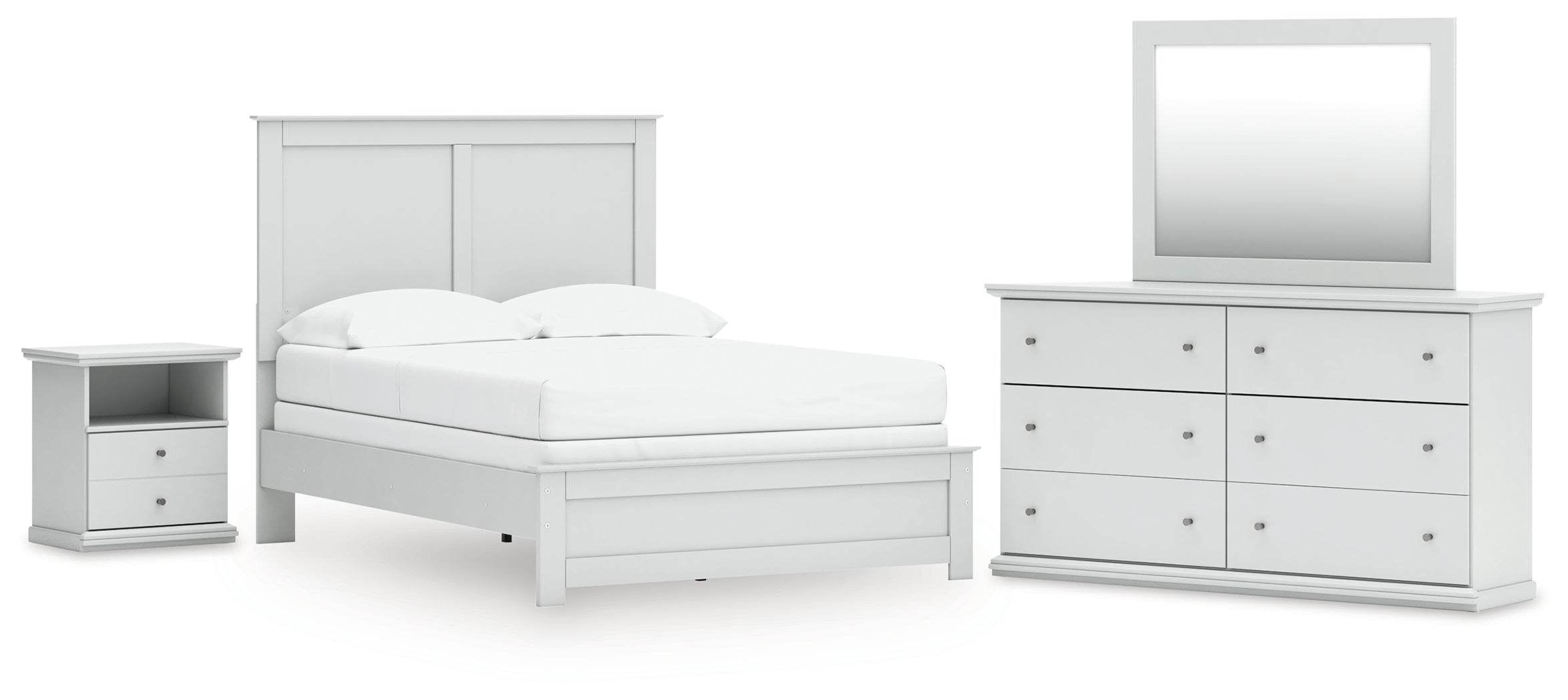 Best Deals Furniture - Ashley Furniture - Bostwick Shoals Full Panel Bed, Dresser, Mirror and Nightstand - Full Panel Bed, Dresser, Mirror and Nightstand - B139B58