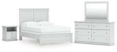 Bostwick Shoals Full Panel Bed, Dresser, Mirror and Nightstand