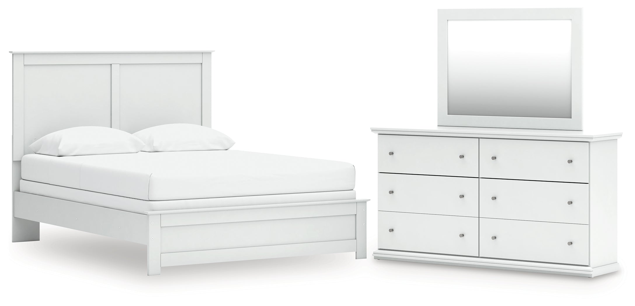 Best Deals Furniture - Ashley Furniture - Bostwick Shoals Queen Panel Bed, Dresser and Mirror - Queen Panel Bed, Dresser and Mirror - B139B69