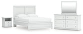 Best Deals Furniture - Ashley Furniture - Bostwick Shoals Queen Panel Bed, Dresser, Mirror and Nightstand - Queen Panel Bed, Dresser, Mirror and Nightstand - B139B55