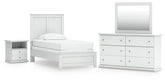 Best Deals Furniture - Ashley Furniture - Bostwick Shoals Twin Panel Bed, Dresser, Mirror and Nightstand - Twin Panel Bed, Dresser, Mirror and Nightstand - B139B60