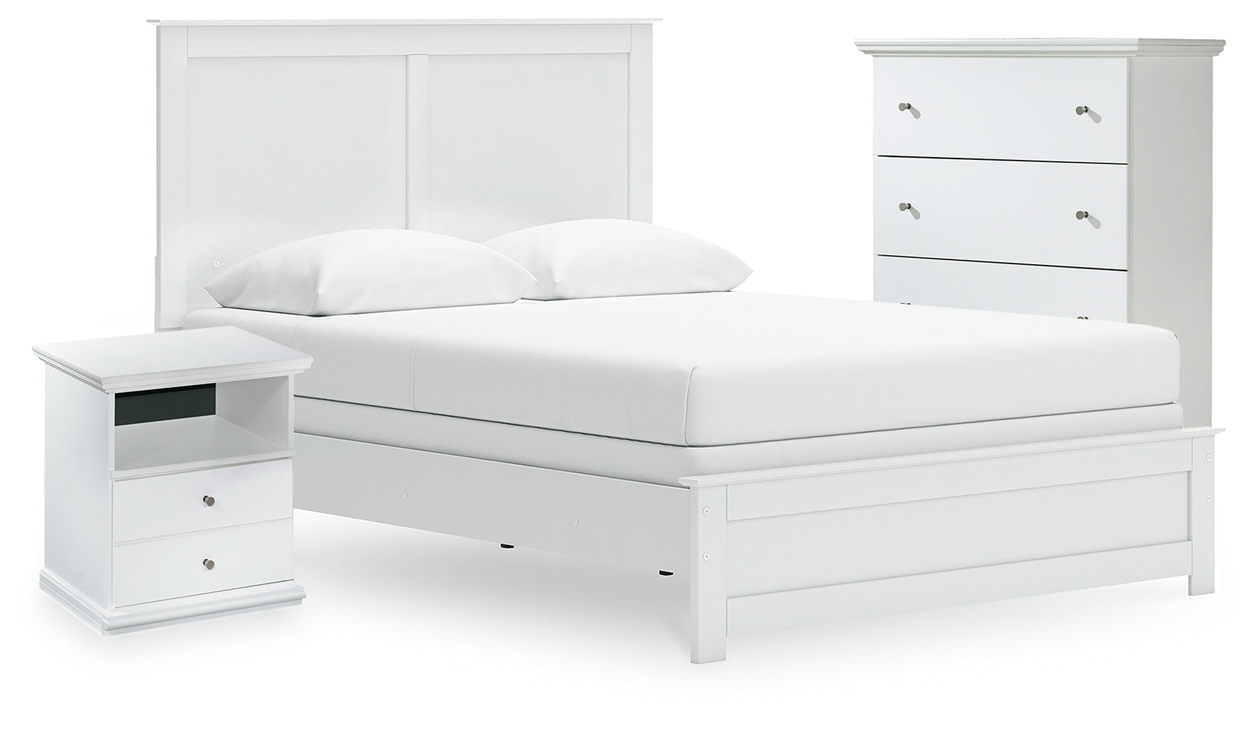Best Deals Furniture - Ashley Furniture - Bostwick Shoals Queen Panel Bed, Cheat and Nightstand - Queen Panel Bed, Cheat and Nightstand - B139B68