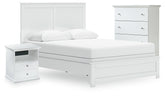 Best Deals Furniture - Ashley Furniture - Bostwick Shoals Queen Panel Bed, Cheat and Nightstand - Queen Panel Bed, Cheat and Nightstand - B139B68