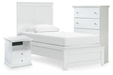 Best Deals Furniture - Ashley Furniture - Bostwick Shoals Twin Panel Bed, Chest and Nightstand - Twin Panel Bed, Chest and Nightstand - B139B64