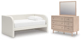 Best Deals Furniture - Ashley Furniture - Arloster Twin Upholstered Day Bed, Dresser and Mirror - Twin Upholstered Day Bed, Dresser and Mirror - PCB1566B14