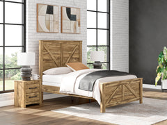 Best Deals Furniture - Ashley Furniture - Maystonna Queen Crossbuck Panel Bed - Queen Crossbuck Panel Bed - PCB1580B2