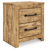 Best Deals Furniture - Ashley Furniture - Maystonna Nightstand - Two Drawer Night Stand / Brown - PCB1580-92