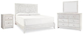 Best Deals Furniture - Ashley Furniture - Paxberry King Panel Bed, Dresser, Mirror and Nightstand - King Panel Bed, Dresser, Mirror and Nightstand - B181B33