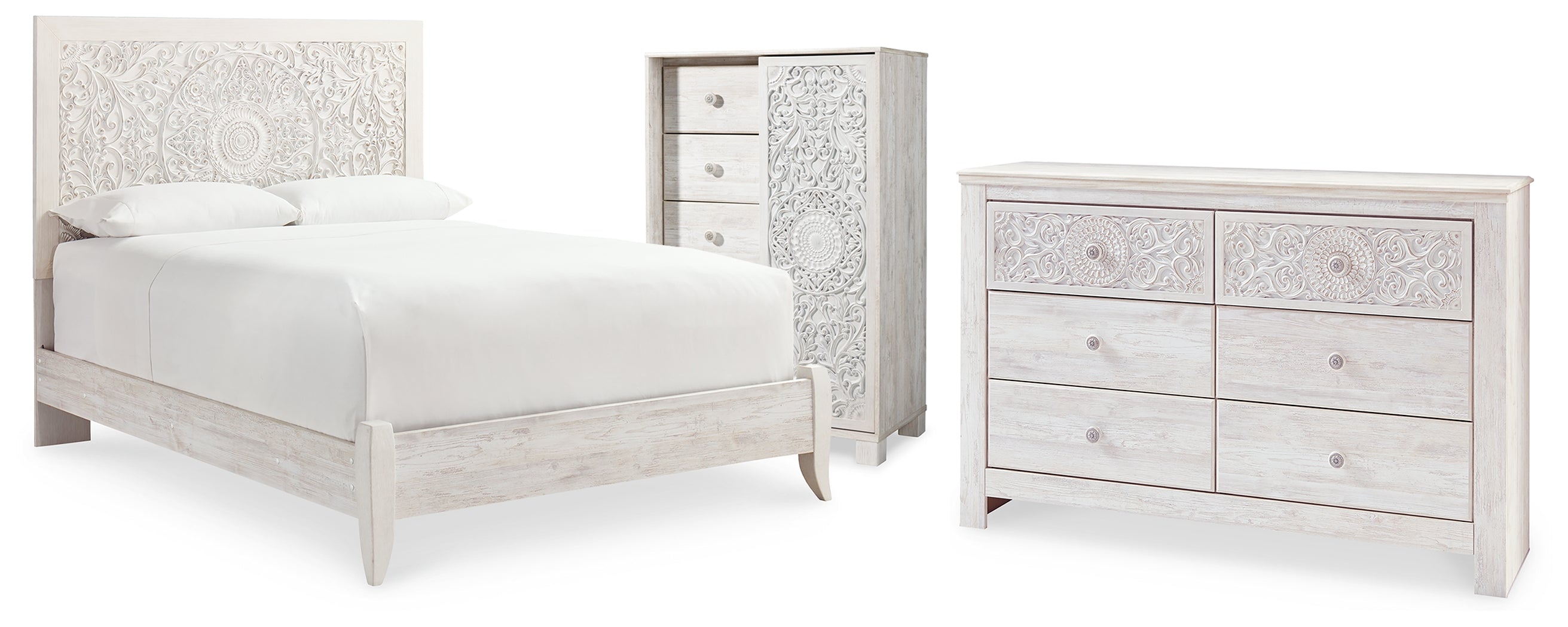 Best Deals Furniture - Ashley Furniture - Paxberry Queen Panel Bed, Dresser and Chest - Queen Panel Bed, Dresser and Chest - B181B34