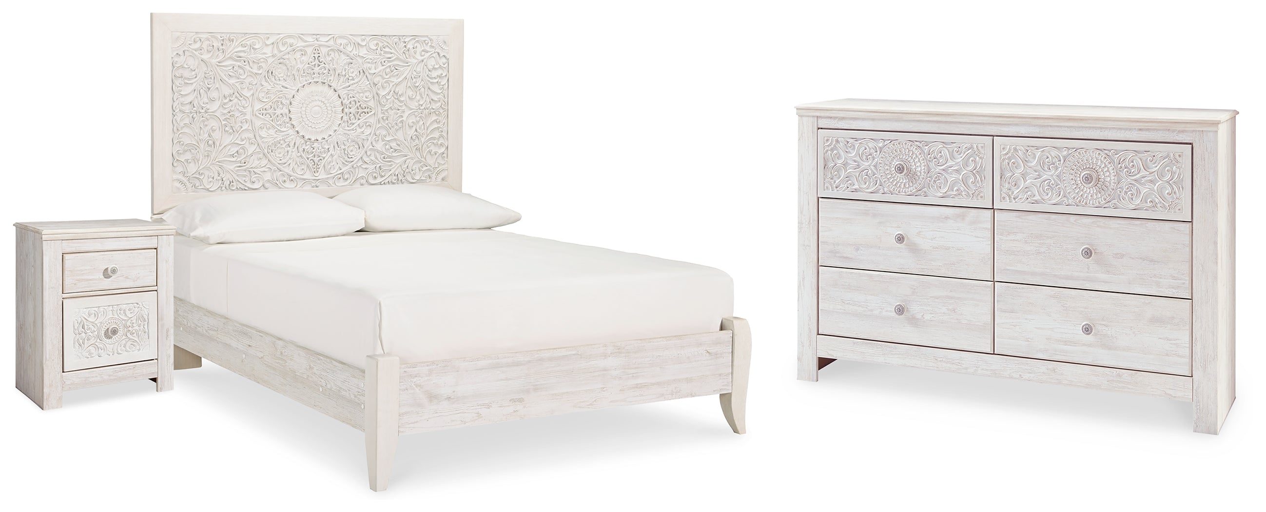 Best Deals Furniture - Ashley Furniture - Paxberry Full Panel Bed, Dresser and Nightstand - Full Panel Bed, Dresser and Nightstand - B181B23