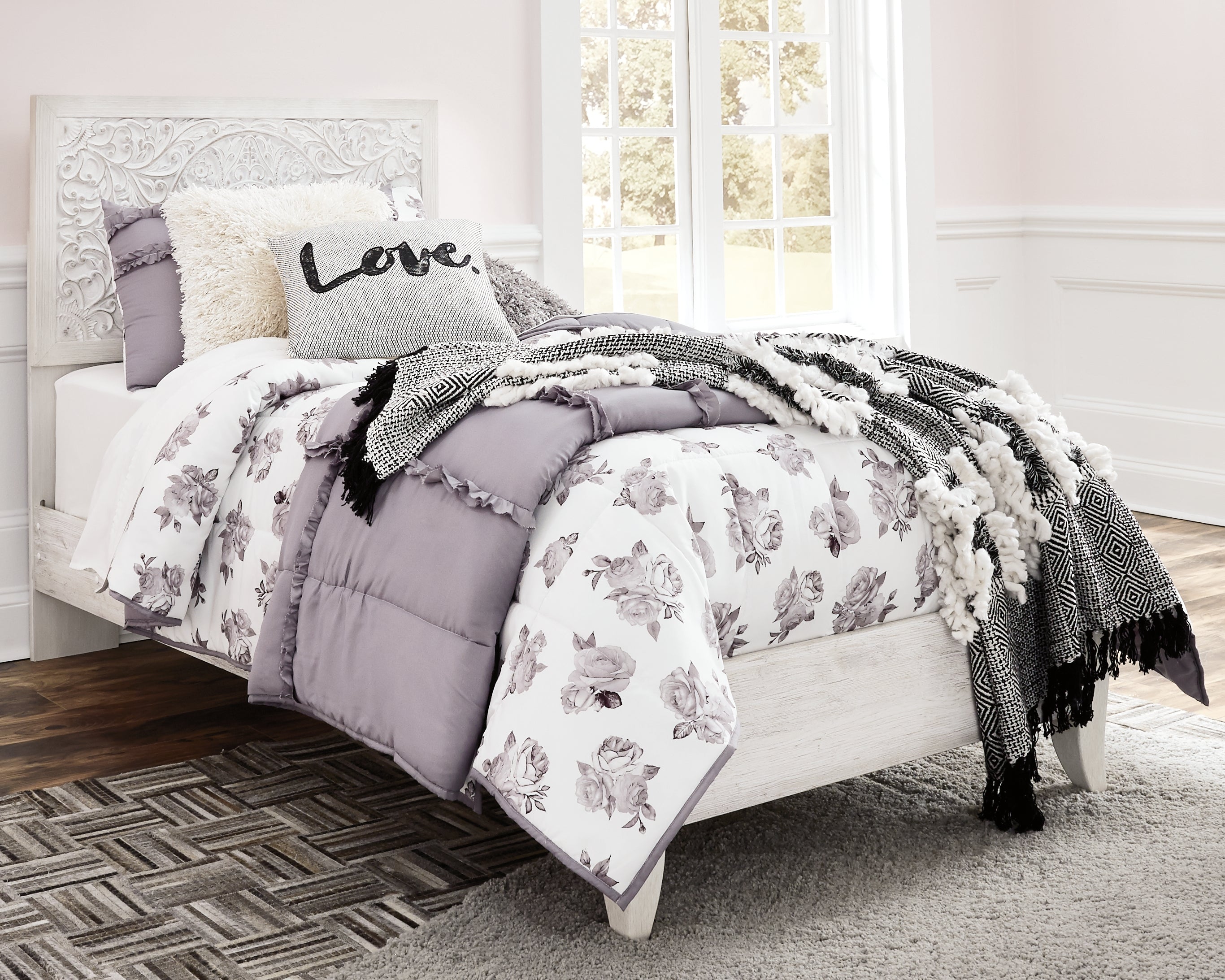 Best Deals Furniture - Ashley Furniture - Paxberry Twin Panel Bed - Twin Panel Bed - B181B1