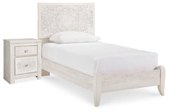 Best Deals Furniture - Ashley Furniture - Paxberry Twin Panel Bed and Nightstand - Twin Panel Bed and Nightstand - B181B18