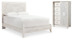 Best Deals Furniture - Ashley Furniture - Paxberry Queen Panel Bed and Chest - Queen Panel Bed and Chest - B181B21