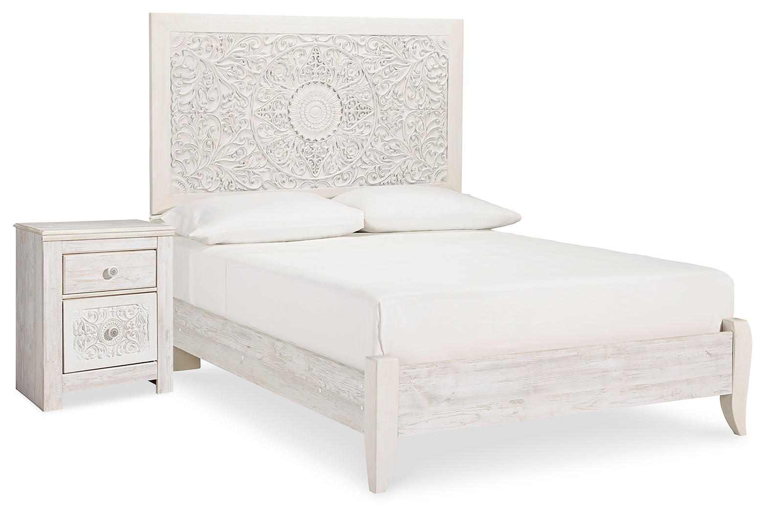 Best Deals Furniture - Ashley Furniture - Paxberry Full Panel Bed and Nightstand - Full Panel Bed and Nightstand - B181B20