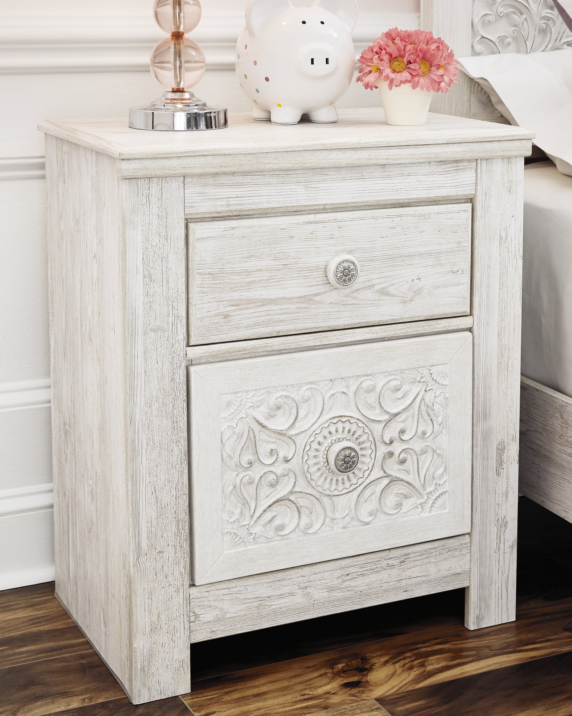 Best Deals Furniture - Ashley Furniture - Paxberry Nightstand - Two Drawer Night Stand - B181-92