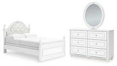 Best Deals Furniture - Ashley Furniture - Kozlani Full Upholstered Panel Bed, Dresser and Mirror - Full Upholstered Panel Bed, Dresser and Mirror - PCB1819B15