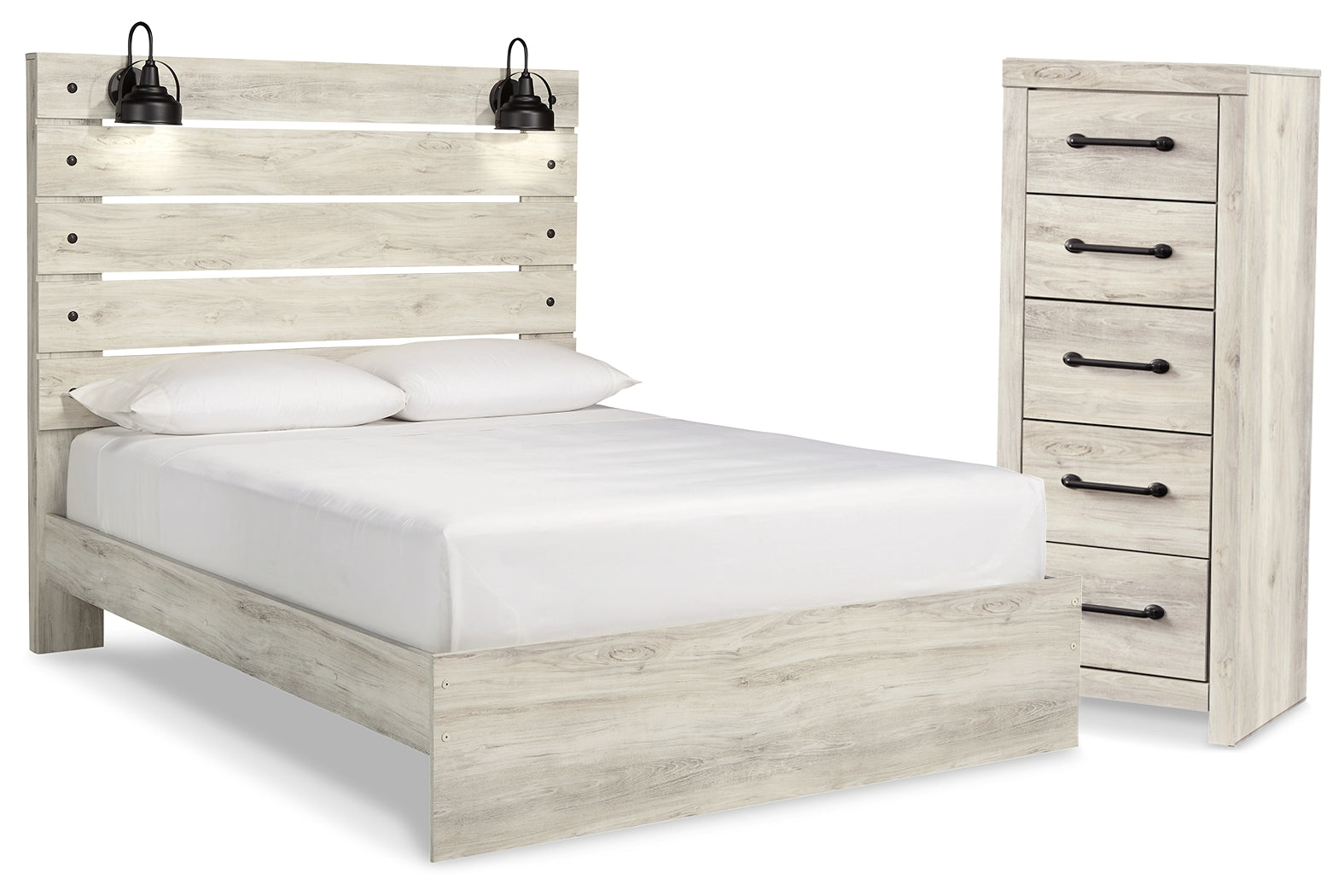 Best Deals Furniture - Ashley Furniture - Cambeck Queen Panel Bed and Chest - Queen Panel Bed and Chest - B192B121