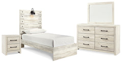 Best Deals Furniture - Ashley Furniture - Cambeck Twin Panel Bed, Dresser, Mirror and Nightstand - Twin Panel Bed, Dresser, Mirror and Nightstand - B192B53