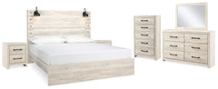 Cambeck King Panel Bed, Dresser, Mirror, Chest and 2 Nightstands