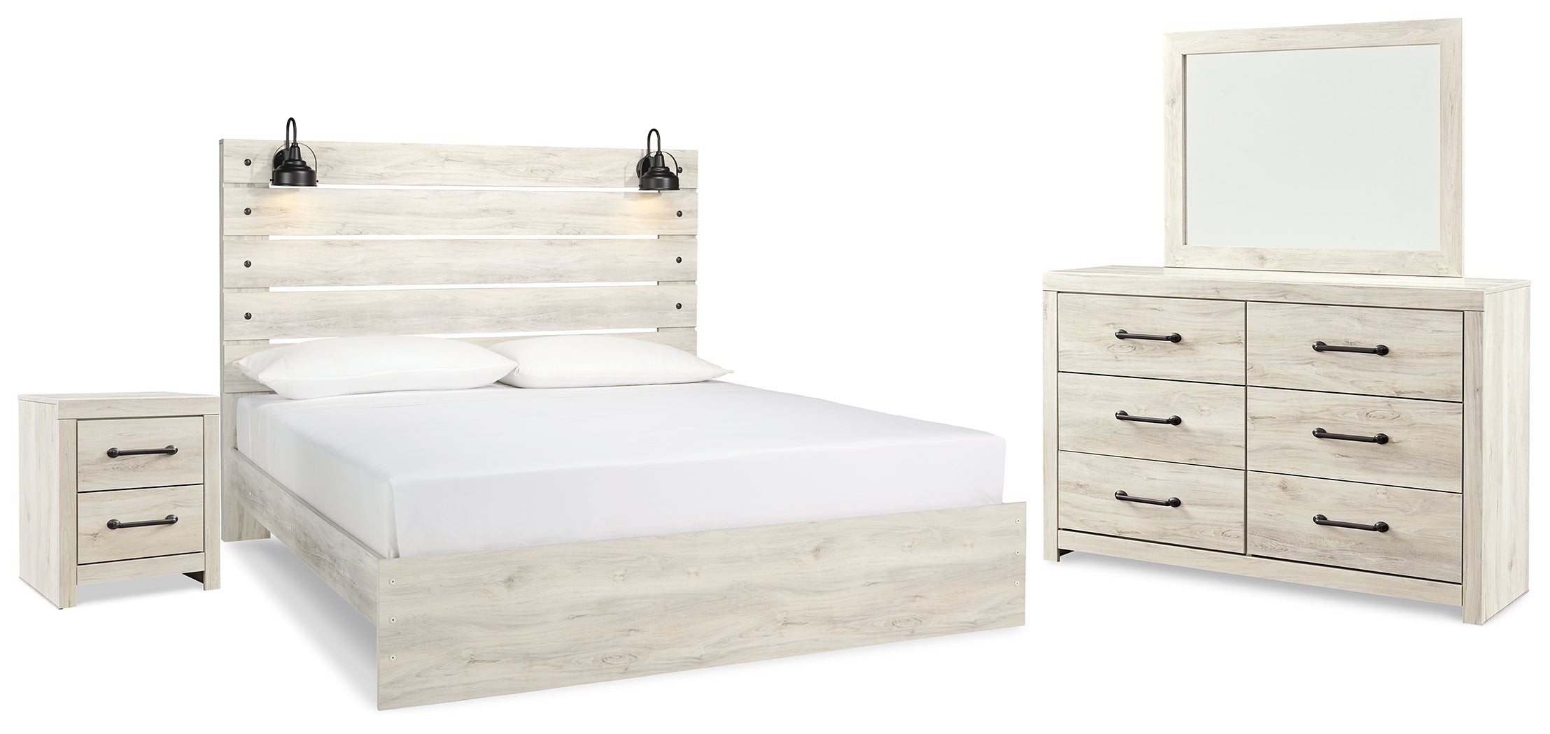 Best Deals Furniture - Ashley Furniture - Cambeck King Panel Bed, Dresser, Mirror and Nightstand - King Panel Bed, Dresser, Mirror and Nightstand - B192B54
