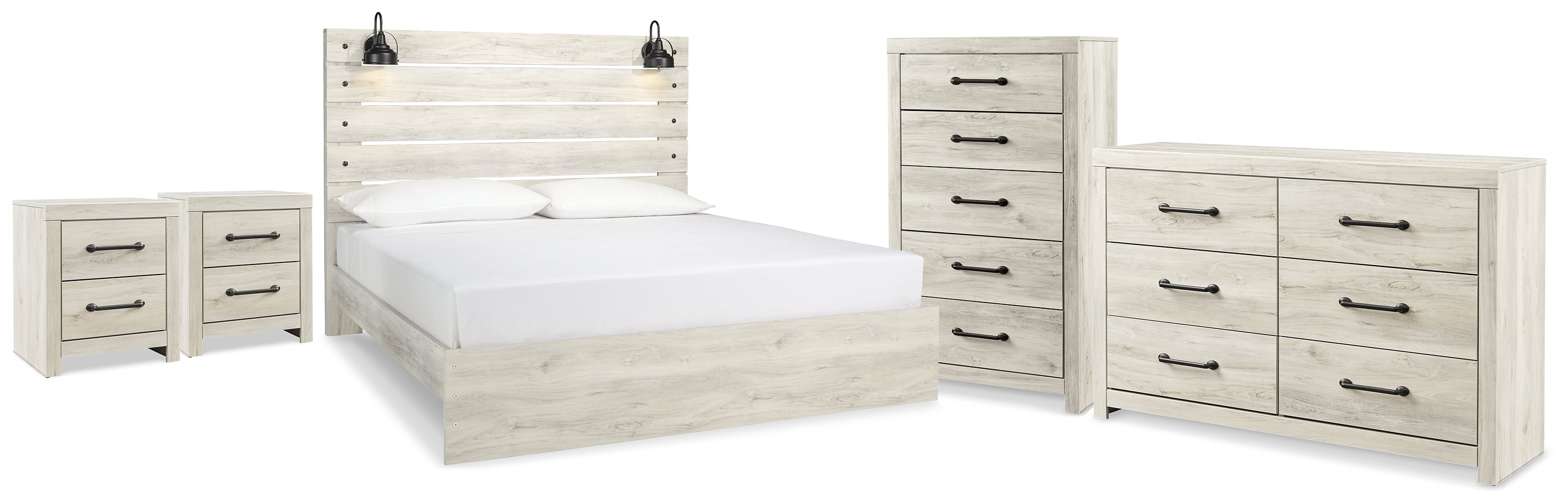 Best Deals Furniture - Ashley Furniture - Cambeck King Panel Bed, Dresser, Chest and 2 Nightstands - King Panel Bed, Dresser, Chest and 2 Nightstands - B192B112