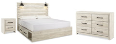 Best Deals Furniture - Ashley Furniture - Cambeck King Panel Storage Bed. Dresser and Nightstand - King Panel Storage Bed. Dresser and Nightstand - B192B125