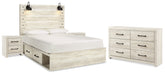 Best Deals Furniture - Ashley Furniture - Cambeck Queen Panel Bed with Storage, Dresser and 2 Nightstands - Queen Panel Bed with Storage, Dresser and 2 Nightstands - B192B99