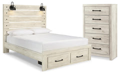 Best Deals Furniture - Ashley Furniture - Cambeck Queen Panel Storage Bed and Chest - Queen Panel Storage Bed and Chest - B192B142