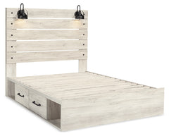 Cambeck Queen Panel Bed with Storage, Dresser, Mirror and Nightstand
