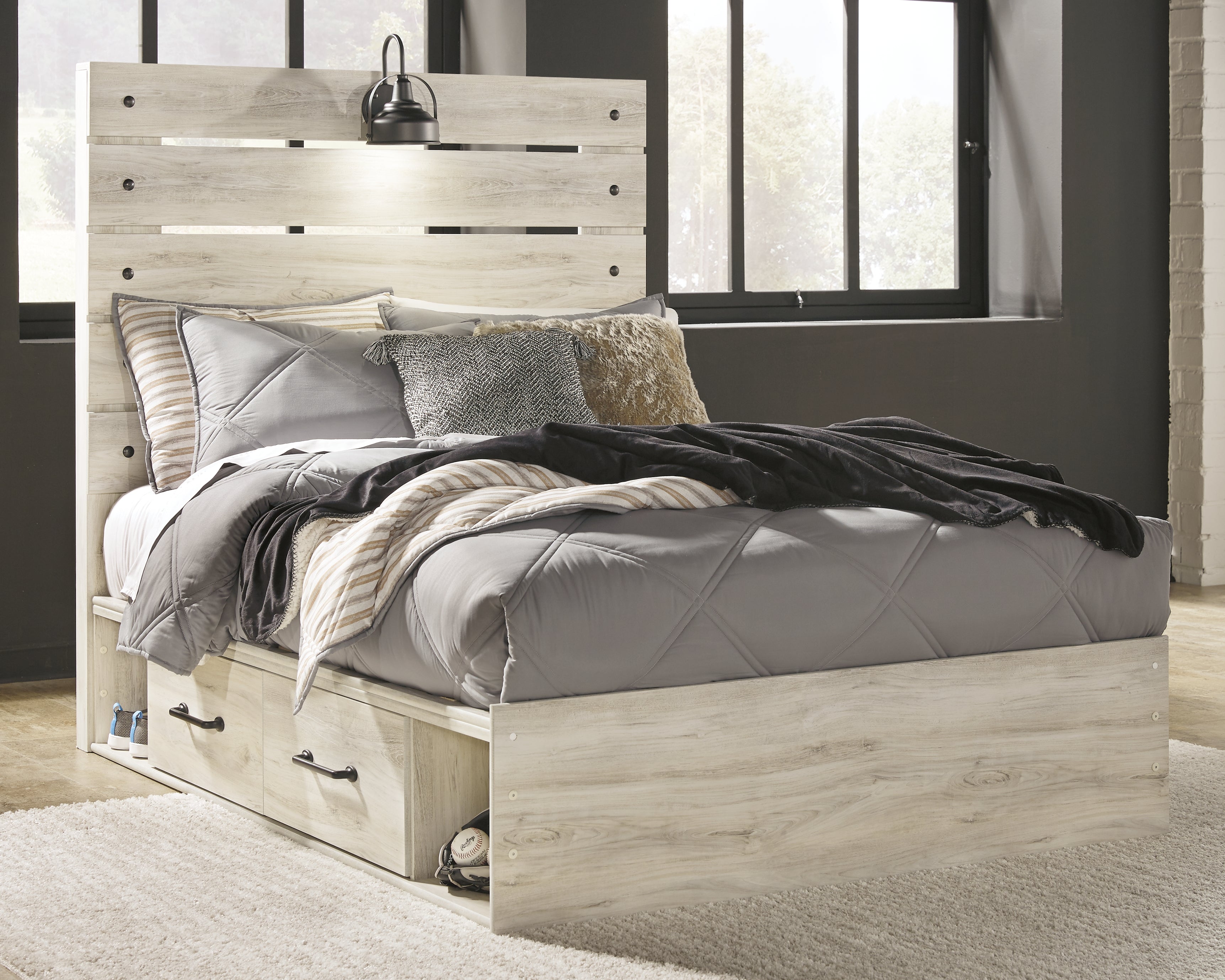 Best Deals Furniture - Ashley Furniture - Cambeck Full Panel Bed with 4 Storage Drawers - Full Panel Bed with 4 Storage Drawers - B192B34
