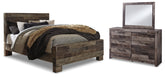 Best Deals Furniture - Ashley Furniture - Derekson Queen Panel Bed, Dresser and Mirror - Queen Panel Bed, Dresser and Mirror - B200B7