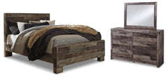 Best Deals Furniture - Ashley Furniture - Derekson Queen Panel Bed, Dresser and Mirror - Queen Panel Bed, Dresser and Mirror - B200B7