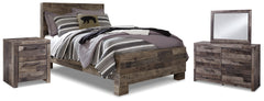 Derekson Full Panel Bed, Dresser, Mirror and Nightstand