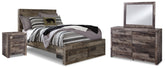 Best Deals Furniture - Ashley Furniture - Derekson Full Panel Storage Bed, Dresser, Mirror and Nightstand - Full Panel Storage Bed, Dresser, Mirror and Nightstand - B200B79