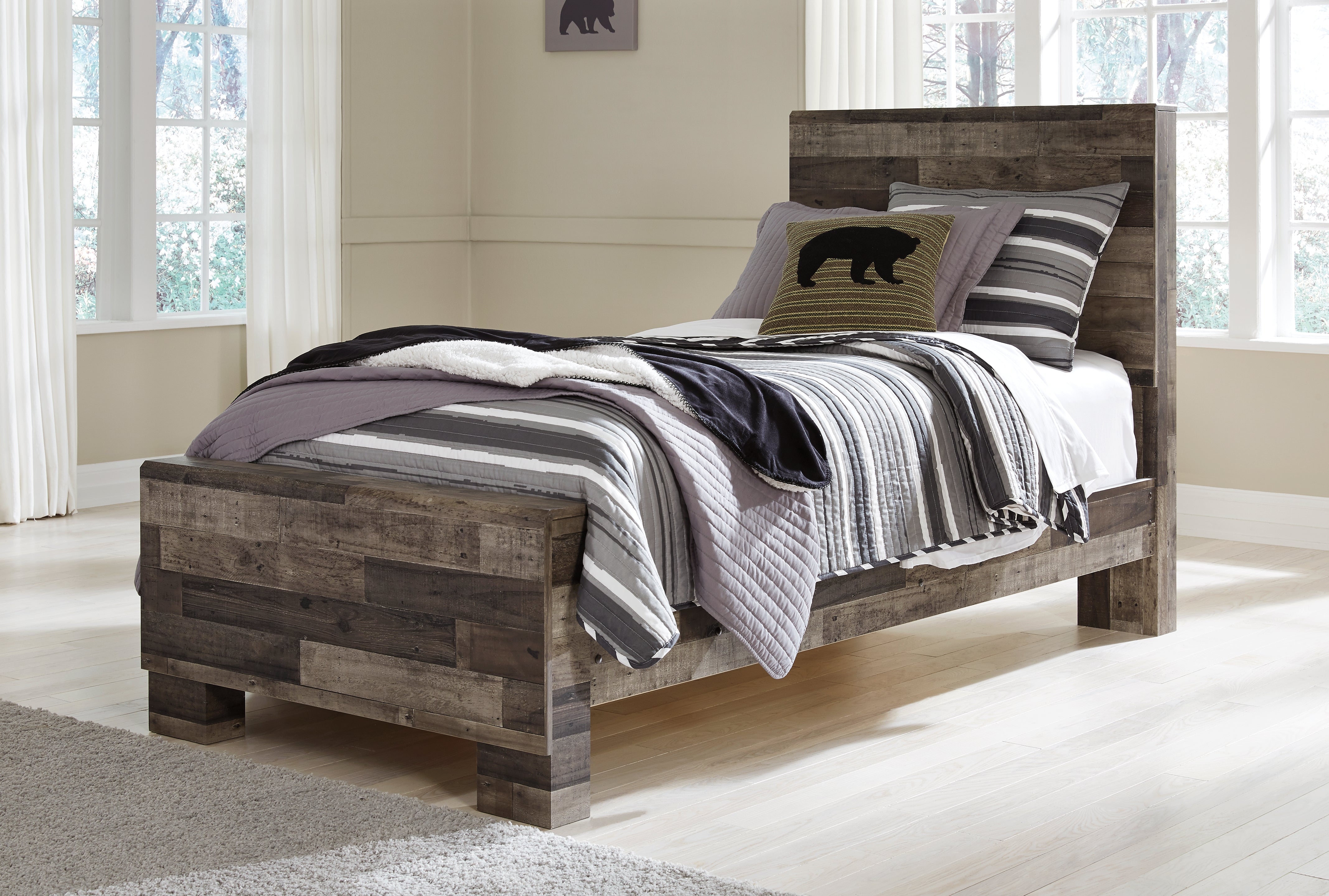 Best Deals Furniture - Ashley Furniture - Derekson Twin Panel Bed - Twin Panel Bed - B200B2