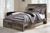 Best Deals Furniture - Ashley Furniture - Derekson Full Panel Storage Bed with Nightstand - Full Panel Storage Bed with Nightstand - B200B46