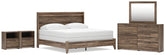 Best Deals Furniture - Ashley Furniture - Elbrim King Panel Bed, Dresser, Mirror and 2 Nightstands - King Panel Bed, Dresser, Mirror and 2 Nightstands - PCB2005B29