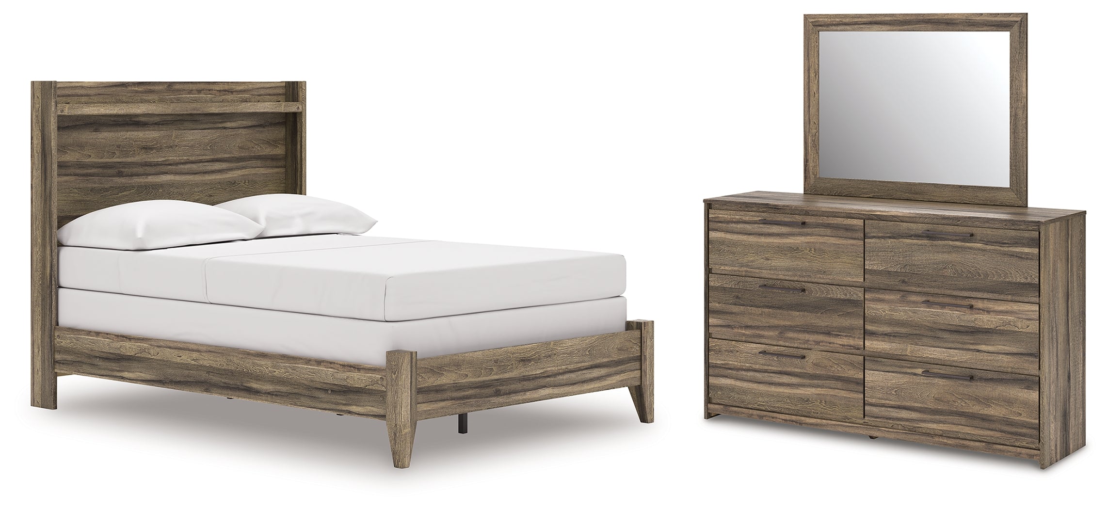 Best Deals Furniture - Ashley Furniture - Elbrim Full Panel Bed, Dresser and Mirror - Full Panel Bed, Dresser and Mirror - PCB2005B9