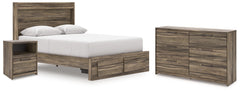 Best Deals Furniture - Ashley Furniture - Elbrim Queen Panel Storage Bed, Dresser and Nightstand - Queen Panel Storage Bed, Dresser and Nightstand - PCB2005B12